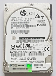 300 GB SAS HP EG0300JEHLV 10000rpm SC SFF HDD 2.5" interne Festplatte - Bild 1 von 1