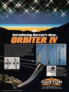 VINTAGE 1986 DARTON ORBITER IV ARCHERY BOW HUNTING PRINT AD - Picture 1 of 1
