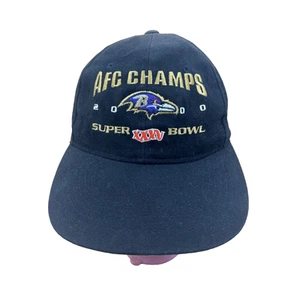 Baltimore Ravens AFC Champions Super Bowl Strapback Hat Cap Y2K Vintage - Picture 1 of 10