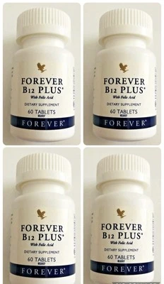 4 Bottles - Forever Living B12 PLUS with Folic Acid  - Energy, Brain Function - Image 1 of 4