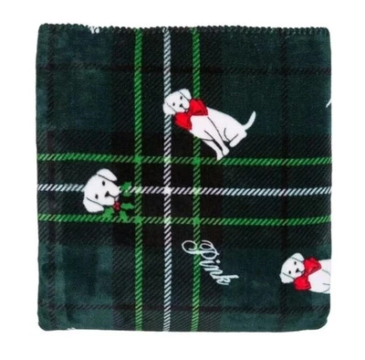 Victorias Secret PINK Cozy Soft Green Fleece Puppy Dog Sherpa Blanket Throw 2024 - Image 1 of 4