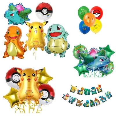 Juego de globos de papel de aluminio de dibujos animados de 5-8 piezas suministros de decoración de fiestas de cumpleaños para niños EE. UU. Foto 1 de 4