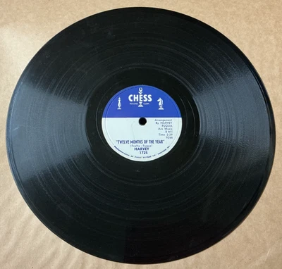 Harvey & Moonglows w Marvin Gaye 1959 78 Twelve Months Of The Year CHESS M- HEAR - Image 1 of 2