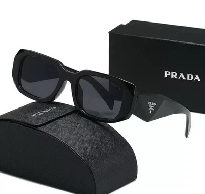 FREE SHIPPING-Prada Milano PR17WS Sunglasses Symbole 49 mm-Black Frame & Lens - Image 1 of 4