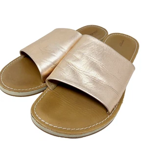 OluKai Nohie 'Olu Damen Roségold Metallic Leder Pantoletten Sandalen Größe 9 - Bild 1 von 8