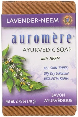 Ayurvedic Lavender Neem Soap Eco Friendly Handmade 100 Zero Waste Packaging - Image 1 of 4