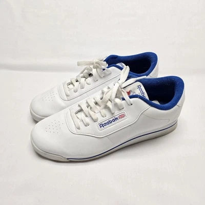 Reebok Classic Shoes Womens Size 12 White Blue Low Top Princess Tennis Sneaker - Image 1 of 4