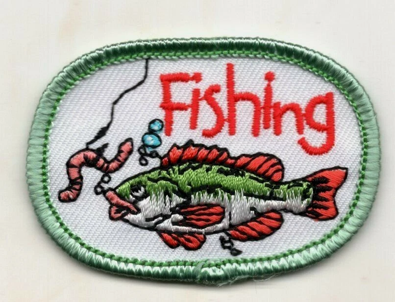 FISHING Iron On Patch Fish Sport  - Image 1 of 1