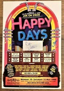 Roger Kitter Signed Flyer Happy Days Theatre Royal Nottingham 1999 Allo Allo