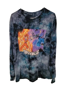 Camisa Dragonball Super Para Hombre S Pequeña Tie Dye Gráfica Goku Beerus Batalla L/S - Imagen 1 de 4
