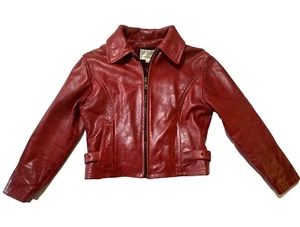 Alex & Alex Vintage Burgundy Leather Jacket - Womens M - Cropped - Ox Blood - Picture 1 of 14