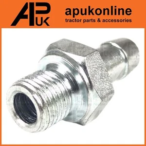 Conector de manguera cola de barra 8 mm x 1/4" BSP para transferencia de fluido hidráulica de taller - Imagen 1 de 5