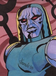 ORIGINAL Darkseid 1/1 Hand Drawn Sketch Card ACEO Art - Picture 1 of 3