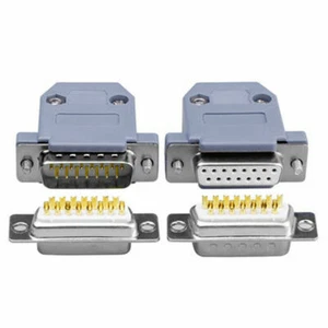 Conector tipo soldadura carcasa macho/hembra DB15 doble fila 15 núcleos - Imagen 1 de 16