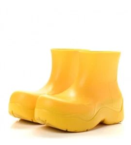 NEW Bottega Veneta Puddle Rain Boots (SIZE: 40) Pull On Yellow - No Box - Picture 1 of 14