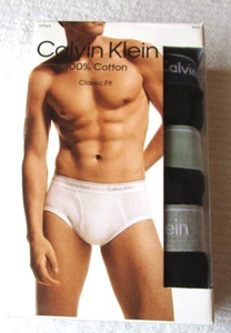 NEW Calvin Klein 3 Pack Classic Fit 100% Cotton Brief MENS 2XL Black $46.00 - Picture 1 of 6