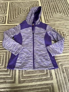 Girls Free Country Zip Front Hooded Jacket-Purple Size 14/16Water/Wind Resistant - Picture 1 of 5