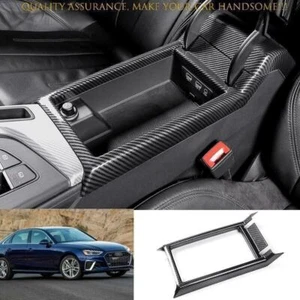 Armrest Box Frame Carbon Fiber Center Console For Audi A4 A5 S4 S5 RS5 2017-2023 - Picture 1 of 9