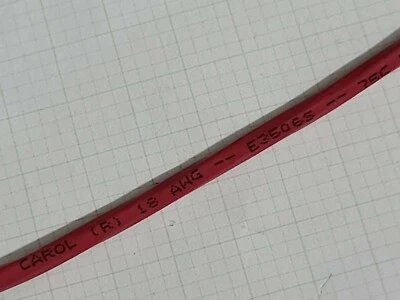 Carol E3506S 18/6C Solid Plenum Fire Alarm Security Cable Wire FPLP Red /50ft - Image 1 of 4