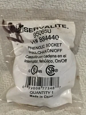 Servalite 95065U, #884440, Phenolic Socket, Pull Chain On/Off Black Qty 1 Bag 39 - Image 1 of 4