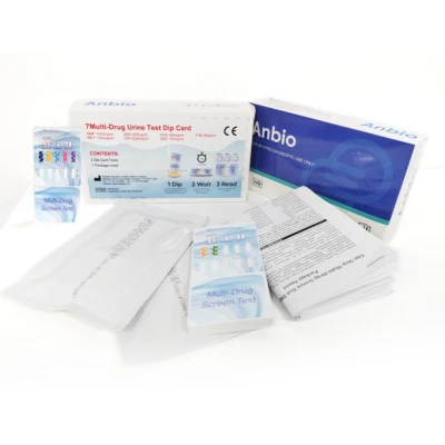 Anbio 2x 7in1 Multi Drogenschnelltest  für Urin AMP-BZO-COC-THC-MET-OPI-OXY - Bild 1 von 4