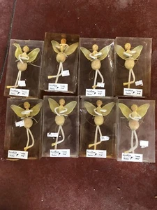 Lot 6 Pcs NIB Sweetheart Fairies Flying Lemon Drop Yellow 7 In  Hanging Ornament - Picture 1 of 12