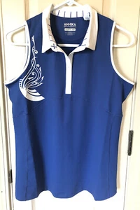 NWT Cutter & Buck Annika Womens Blue DryTec 50 UPF Golf Tank Top - Picture 1 of 5