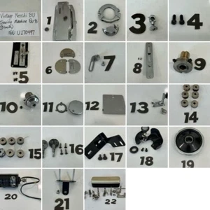 VINTAGE NECCHI BU SEWING MACHINE PARTS (BLACK) - Picture 1 of 40