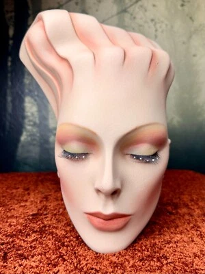 Mannequin Semi Realistic Female Head Vintage 80s Art Oddity Stylized RARE Almax - Image 1 of 4