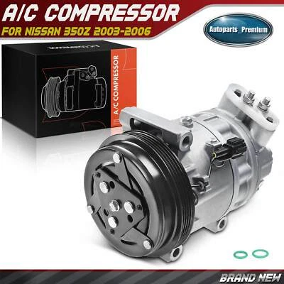 Compresor de aire acondicionado con 4 ranuras para Nissan 350Z 2003 2004-2006 V6 3,5 L 92600CD100 Foto 1 de 4