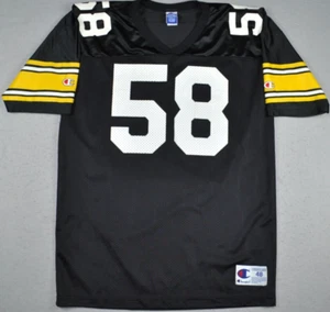 Vintage Pittsburgh Steelers Jersey Jack Lambert Mens Size 48 Champion Black EUC - Picture 1 of 11