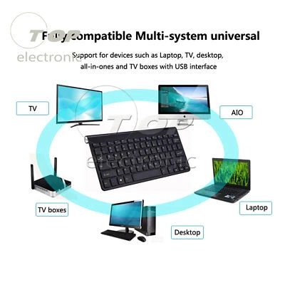 USB Wireless Slim Keyboard and Cordless Mouse 2.4GHZ Combo Kit Set PC Laptop - Image 1 of 4