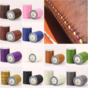 90m/Roll Leather Sewing Flat Waxed Thread Wax String Hand Stitching Craft Cords - Picture 1 of 34