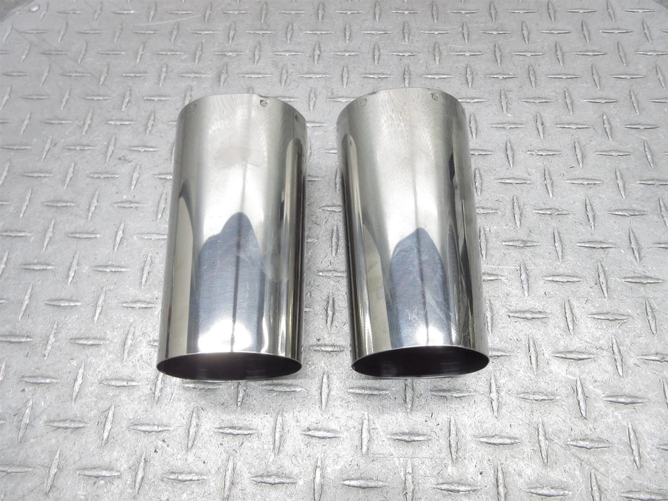 Harley Davidson Fat Boy 2002 FLSTF horquilla delantera tubo cromo cubierta protector conjunto par Foto 1 de 4