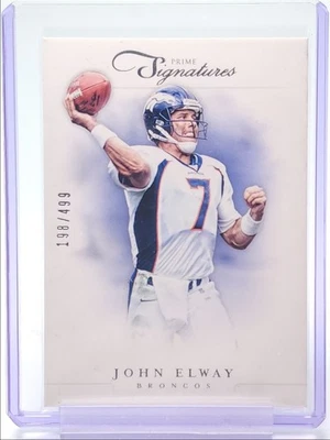 JOHN ELWAY 2012 PANINI PRIME SIGNATURES FOOTBALL BRONCOS /499 Q0333 - Image 1 of 2