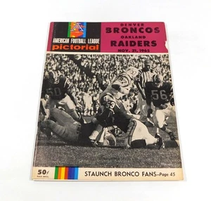 1965 Oakland Raiders at Denver Broncos AFL Football Program 11-21-65 - Picture 1 of 2
