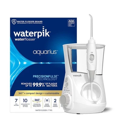 Waterpik Aquarius Water Flosser, Energía Eléctrica con 10 Ajustes, WP-660 Blanco Foto 1 de 4