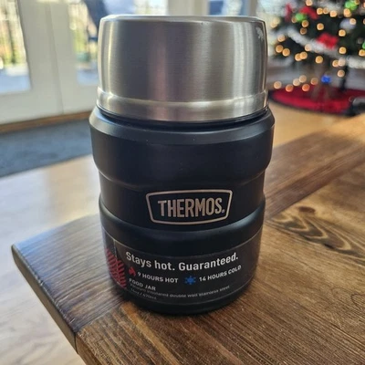 Termo 16 oz Icon aislado al vacío tarro de comida de acero inoxidable con cuchara plegable Foto 1 de 4