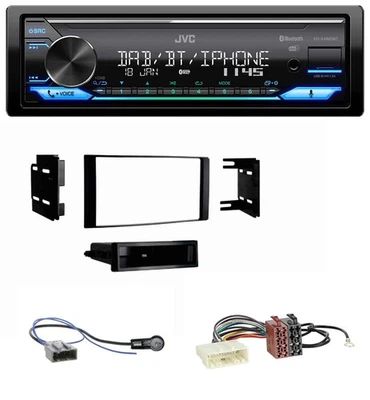 JVC Bluetooth DAB USB MP3 Autoradio für Nissan Micra 2013-2017 schwarz matt - Bild 1 von 4
