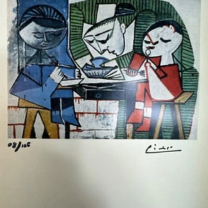 Pablo Picasso Print, Original -Les Repas des Enfants - Signed,Hand Tipped  - Picture 1 of 5