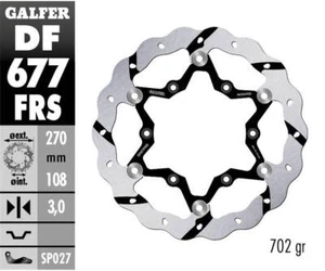 Galfer Front Brake Disc WAVE FLOAT OVRS GRV STEEL 270 GAS GAS EC 125 SIX DA 2011 - Picture 1 of 1