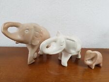 Deko Elefanten aus Stein Kunststein ? - 3 Stück - Elefantenfamilie schwer