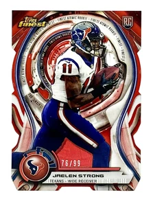 2015 Topps Finest Atomic Die-Cuts Red Refractor Jaelen Strong RC 76/99 Texans - Picture 1 of 2