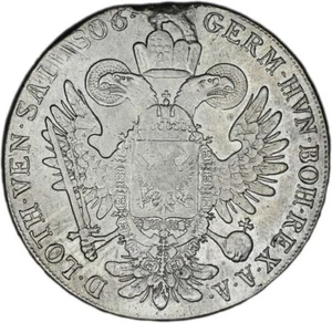 AUSTRIA coin Thaler 1806 A Very rare type VF Very Fine - Picture 1 of 7