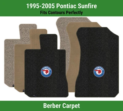 Lloyd Berber Front Carpet Mats for '95-05 Pontiac Sunfire w/Pontiac Chief Logo - Image 1 of 4