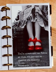 Pantuflas rojas cotizan dos caras inserto tablero de instrumentos para usar con el MINI Happy Planner - Imagen 1 de 3
