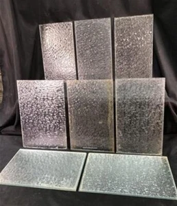 10 Panes Vintage Clear Florentine Wissmach Glass, Muranese Textured Glass k, - Picture 1 of 9