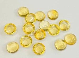 Piedra preciosa calibrada suelta cabujón redondo citrino natural 3 mm-10 mm - Imagen 1 de 2