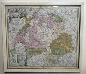 Landkarte Schweiz Potentissimae Helvetiorum Reipublicae J.B Homann 1760 Original - Bild 1 von 8