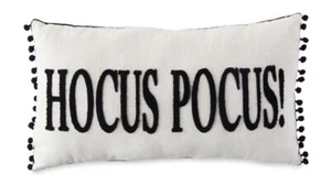 Almohada Way To Celebrate Harvest Hocus Pocus 16" X 2" X 9.5" Blanco y Negro Nueva - Imagen 1 de 2